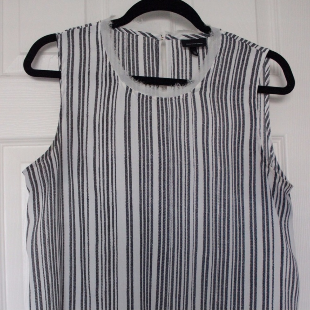 Who What Wear Black & White Stripe Tank